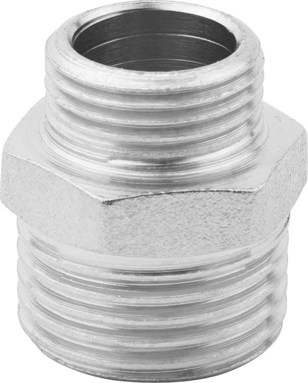 Бочонок ЗУБР "ЭКСПЕРТ" переходной, никелированная латунь, 1/2"-3/8" 51243-1/2-3/8 купить в Урае