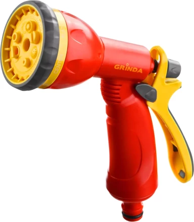 Распылитель GRINDA поливочный пластиковый, тип пистолетный, 8 позиционный 8-427370_z02 купить в Урае