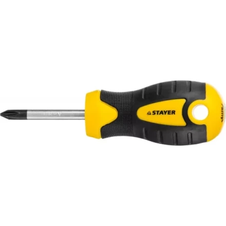 Отвертка STAYER &quot;MASTER&quot; &quot;ТECHNO&quot;, двухкомпонентная рукоятка, магнитный наконечник, Cr-V, PH1x38мм 2508-38-1_z02 купить в Урае