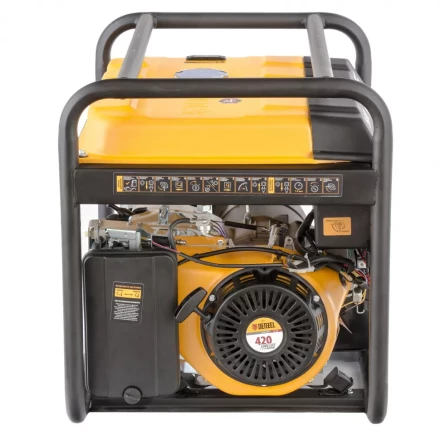 Генератор бензиновый PS 55 EA, 5.5 кВт, 230 В, 25 л, коннектор автоматики 5 PIN, электростартер Denzel 9468743 купить в Урае