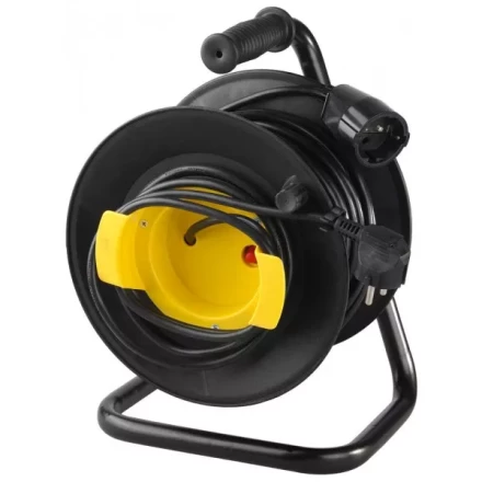 Удлинитель электрический с заземлением на катушке, евро, 1 гнезда, 50м, СВЕТОЗАР SV-55079-50 купить в Урае