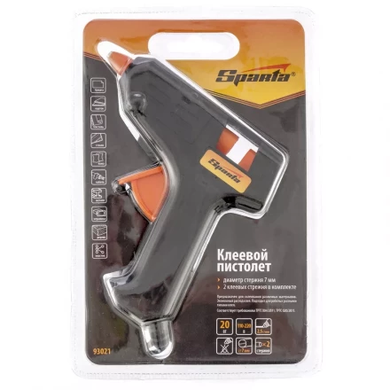 Клеевой пистолет 7 мм 20 Вт 2,5 г./мин. SPARTA 93021 купить в Урае