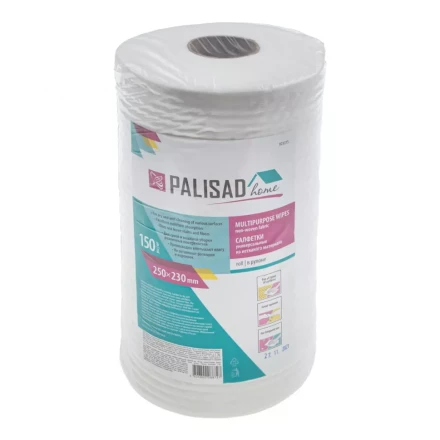 Салфетки универсальные из нетканого материала в рулоне Home Palisad 923375, 250 x 230 мм, 150 шт купить в Урае