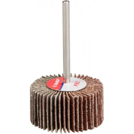 Круг шлифовальный ЗУБР &quot;МАСТЕР&quot; веерный лепестковый, на шпильке, тип КЛО, зерно-электрокорунд нормальный, P80, 15х30мм 36600-080 купить в Урае