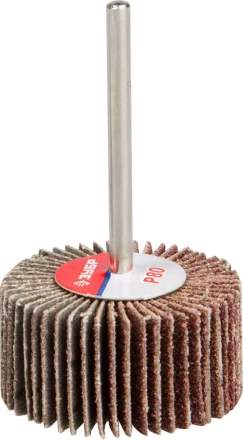 Круг шлифовальный ЗУБР &quot;МАСТЕР&quot; веерный лепестковый, на шпильке, тип КЛО, зерно-электрокорунд нормальный, P80, 15х30мм 36600-080 купить в Урае