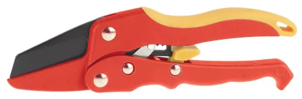 Секатор GRINDA двухкомпонентные,нейлоновые,фибергласс ручки,храповый механизм,прямые лезвия с упорной наковальней,205мм 8-423317_z01 купить в Урае