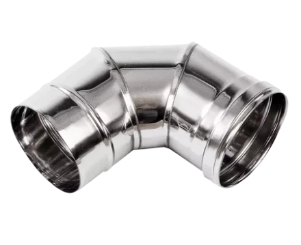 Колено дымохода 90 гр из нержавеющей стали (Диаметр 150 мм) для теплогенераторов BALLU EC, EC/S, PHOEN, PHOEN/S, JUMBO, FARM, SP, CONFORT купить в Урае