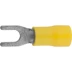 Наконечник СВЕТОЗАР для кабеля, изолированный, с вилкой, желтый, вн. d 4,3мм, под болт 8мм, провод 4-6мм2, 48А, 10шт 49420-60 купить в Урае