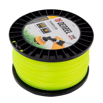 Леска для триммера звезда Denzel, 3,0мм х 166м, на DIN катушке FLEX CORD, 96288 купить в Урае