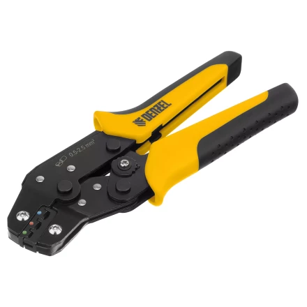 Клещи для обжима Denzel 17747 изолир. наконечников НКИ и НВИ, разъемов РПИ, гильз ГСИ, 0,5 - 2,5 мм2 купить в Урае