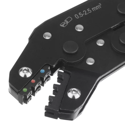 Клещи для обжима Denzel 17747 изолир. наконечников НКИ и НВИ, разъемов РПИ, гильз ГСИ, 0,5 - 2,5 мм2 купить в Урае