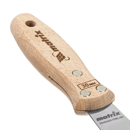 Шпательная лопатка из нержавеющей стали, 30 мм, буковая рукоятка, EFP Matrix 85608 купить в Урае