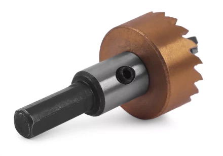 HSS-TiN коронка MESSER  26мм с центр. сверлом и толкающей пружиной для  лист. материала  до 2 мм ц/х купить в Урае