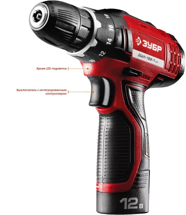 Дрель-шуруповерт 2 АКБ ДШЛ-122-1 КН серия МАСТЕР купить в Урае