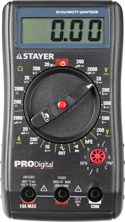 Мультиметр STAYER "PROFESSIONAL" PRODigital цифровой 45310 купить в Урае