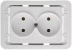 Розетка СВЕТОЗАР &quot;ГАММА&quot; двойная, цвет белый, 16А/~250В SV-54102-W купить в Урае