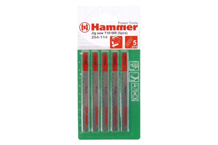 Пилки для лобзика HAMMER JG WD T101BR (5шт.) купить в Урае