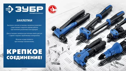 ЗУБР 6.4 x 10 мм, 250 шт, стальные заклепки, Профессионал (31312-64-10) купить в Урае