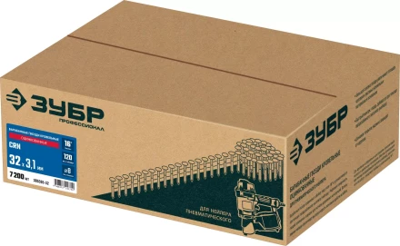 ЗУБР CRN 32 х 3.1 мм, барабанные гвозди кровельные оцинкованные, 7200 шт (305385-32) купить в Урае