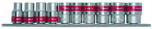 Набор торцевых головок 1/4" 6-ти гр. CrV 10шт. 4-13мм Matrix 13559 купить в Урае