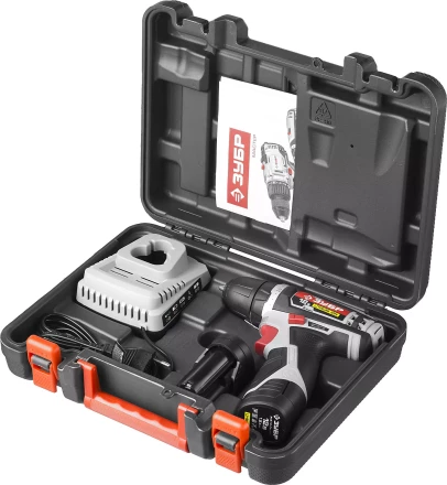 Дрель-шуруповерт ЗУБР "МАСТЕР", Литий-ион, 2 скорости, реверс, 12В, 1.5 А/ч, 10 мм, 0-360 / 0-1400 об/мин, 2 АКБ, БЗУ, блокировка шпинделя ДА-12-2-Ли КНМ1 купить в Урае