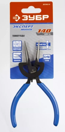 Тонкогубцы ЗУБР &quot;ПРОФЕССИОНАЛ&quot;, хромоникелевая сталь, обливные рукоятки, 140мм 22175-3-14 купить в Урае