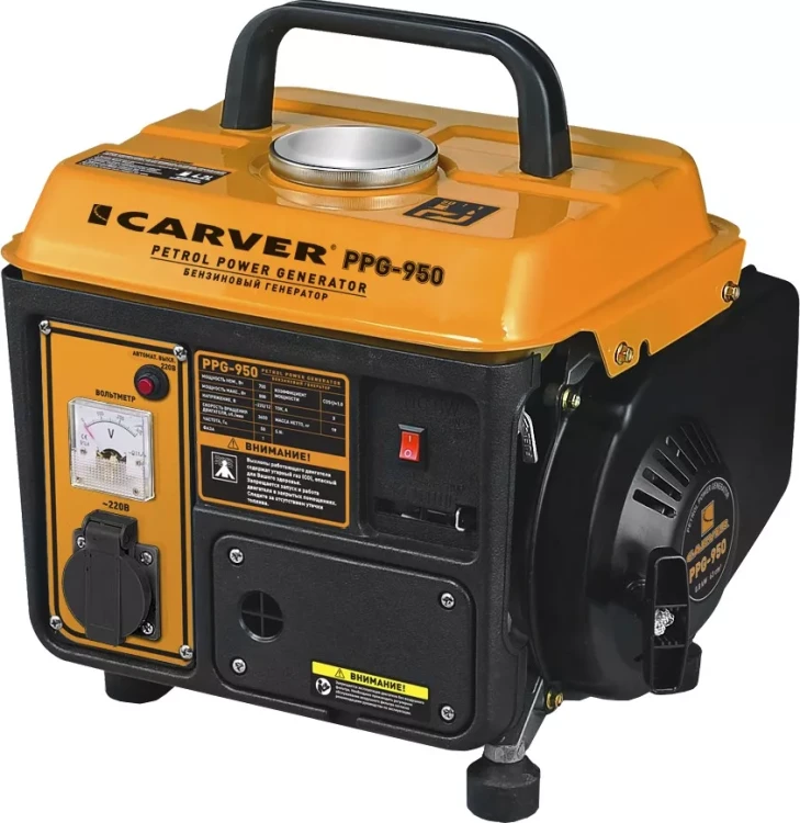 Генератор бензиновый CARVER PPG- 950 купить в Урае