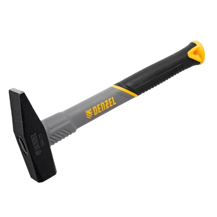 Молоток слесарный, 500 г Denzel 10485, кованый, фибергласовая рукоятка c TPR покрытием купить в Урае