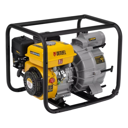 Мотопомпа бензиновая для грязной воды Denzel PX-80D7 99206, 7 л.с., 3&quot;, 1300 л/мин, глуб 8 м,напор 30 м купить в Урае