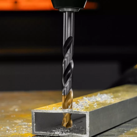 Сверло спиральное по металлу Denzel, 11 x 142мм, Р6М5, Golden Tip, многогранная заточка, 718286 купить в Урае