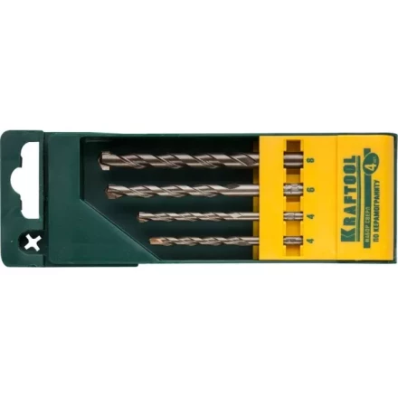 Набор KRAFTOOL &quot;EXPERT&quot; Сверла по керамограниту, цилиндрический хвостовик, в боксе, 4шт 29170-H4 купить в Урае