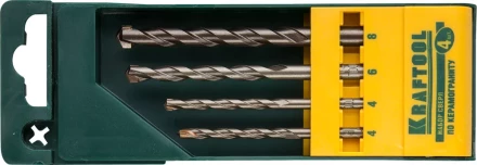 Набор KRAFTOOL &quot;EXPERT&quot; Сверла по керамограниту, цилиндрический хвостовик, в боксе, 4шт 29170-H4 купить в Урае