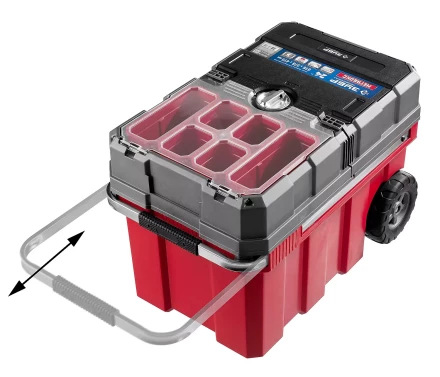 Ящики для инструмента на колесах МЕГА-БОКС серия ПРОФЕССИОНАЛ цвет черный купить в Урае