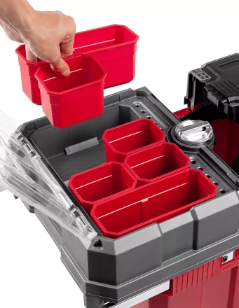 Ящики для инструмента на колесах МЕГА-БОКС серия ПРОФЕССИОНАЛ цвет черный купить в Урае