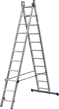 Лестница ЗУБР универсальная, двухсекционная со стабилизатором, 11 ступеней 38821-11 купить в Урае