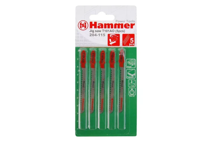 Пилки для лобзика HAMMER JG WD T101AO (5шт.) купить в Урае