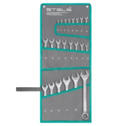 Набор ключей комбинированных Stels 15423, 6-32 мм, 22 шт, CrV, матовый хром