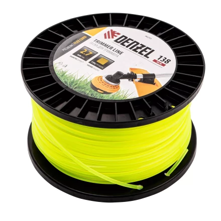 Леска для триммера квадрат Denzel, 2,7м х 138м, на DIN катушке FLEX CORD, 96293 купить в Урае
