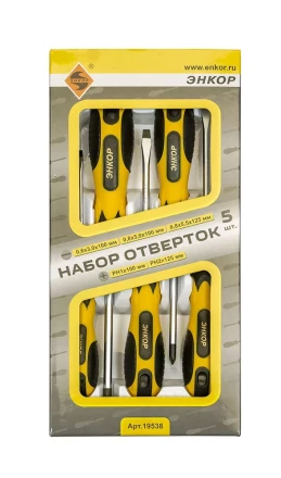 Набор отверток 5шт Энкор 19538 купить в Урае