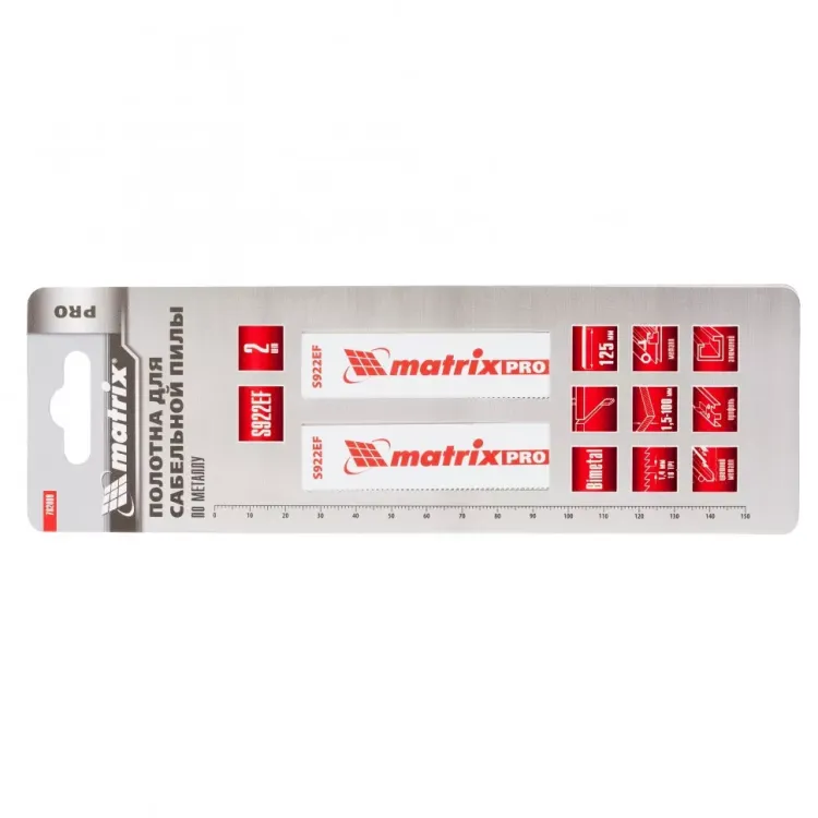 Полотна по металлу для сабельной пилы S922EF 125/1,4мм Bimetal 2 штуки PRO Matrix 782009 купить в Урае