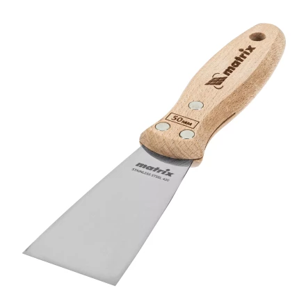 Шпательная лопатка из нержавеющей стали, 50 мм, буковая рукоятка, EFP Matrix 85611 купить в Урае