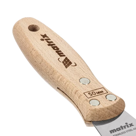 Шпательная лопатка из нержавеющей стали, 50 мм, буковая рукоятка, EFP Matrix 85611 купить в Урае