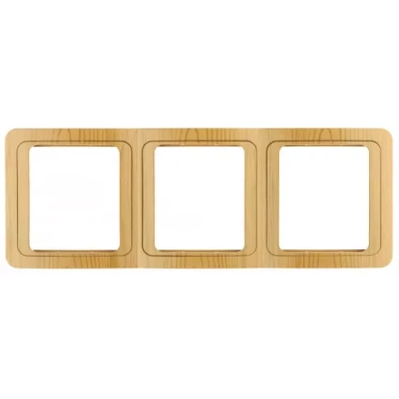 Панель СВЕТОЗАР &quot;ГАММА&quot; накладная, вертикальная, цвет ольха, 3 гнезда SV-54149-A купить в Урае