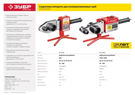 Паяльник для полипропиленовых труб АСТ-800 серия МАСТЕР купить в Урае