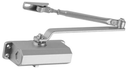 Доводчик дверной ЗУБР для дверей массой до 40 кг, цвет серебро 37910-50 купить в Урае