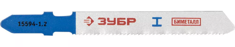 Полотна ЗУБР "ЭКСПЕРТ", T118AF, для эл/лобзика, Би-металл, по металлу, EU-хвостовик, шаг 1,2мм, 50мм, 2шт 15594-1.2_z01 купить в Урае