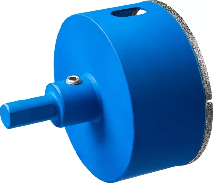 Коронка ЗУБР алмазная в сборе по кафелю, керамике с центрирующим сверлом и имбусовым ключом, зерно 60, 68мм 29850-68 купить в Урае