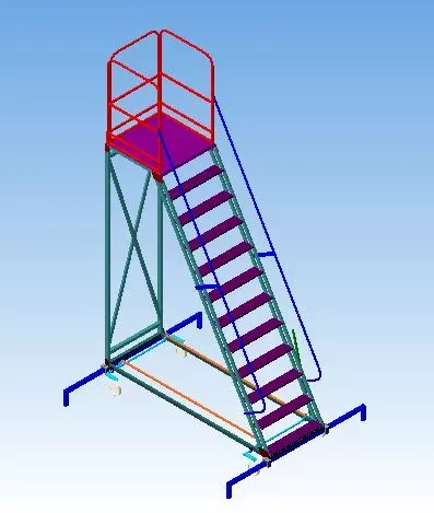 Лестница с площадкой передвижная ЛС-2500 купить в Урае