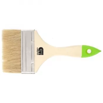 Кисть плоская 100 мм натуральная щетина деревянная ручка Сибртех 82266 купить в Урае