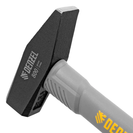 Молоток слесарный, 800 г Denzel 10488, кованый, фибергласовая рукоятка c TPR покрытием купить в Урае